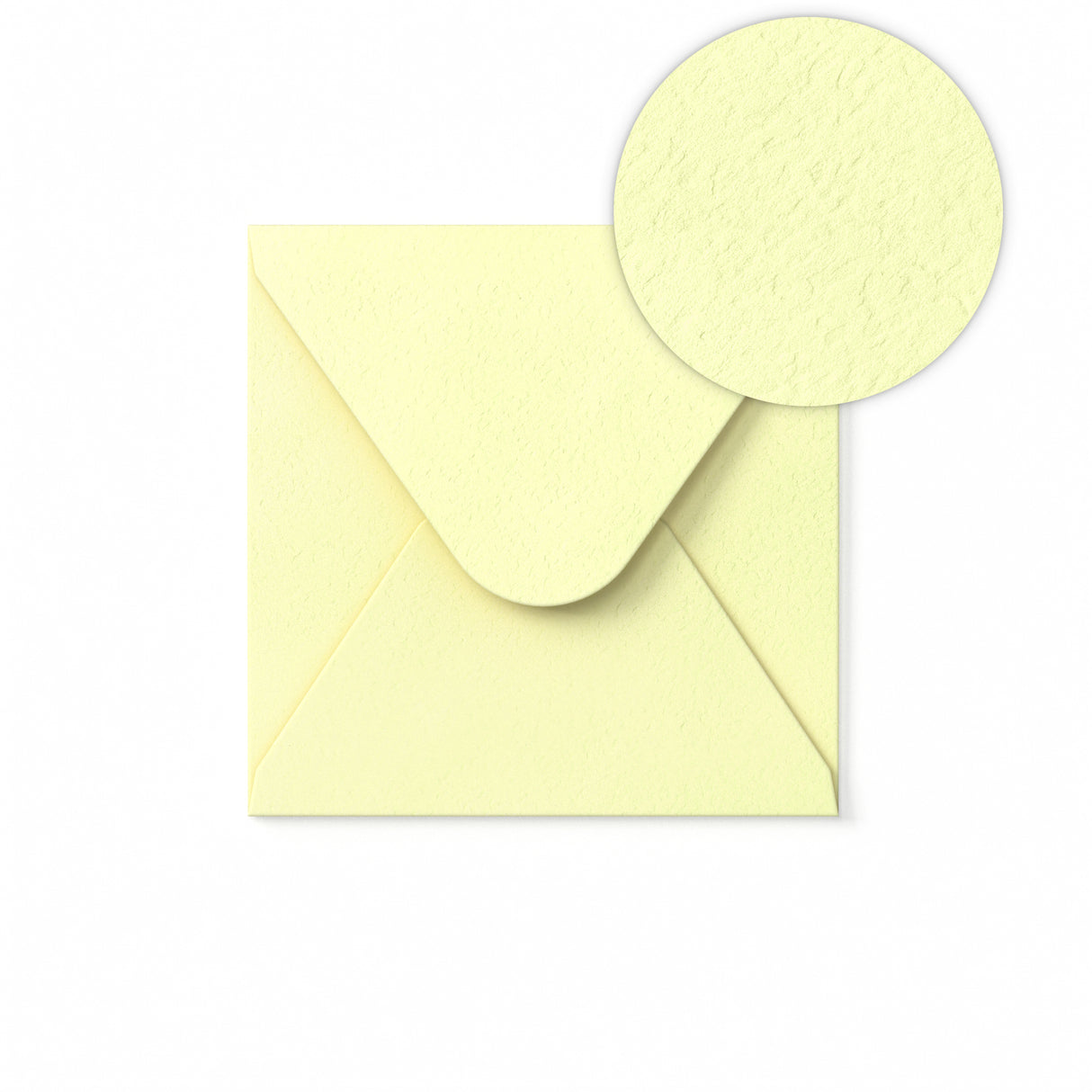 Ivoorkleurige Envelop met Hamerslagstructuur 130 x 130 mm