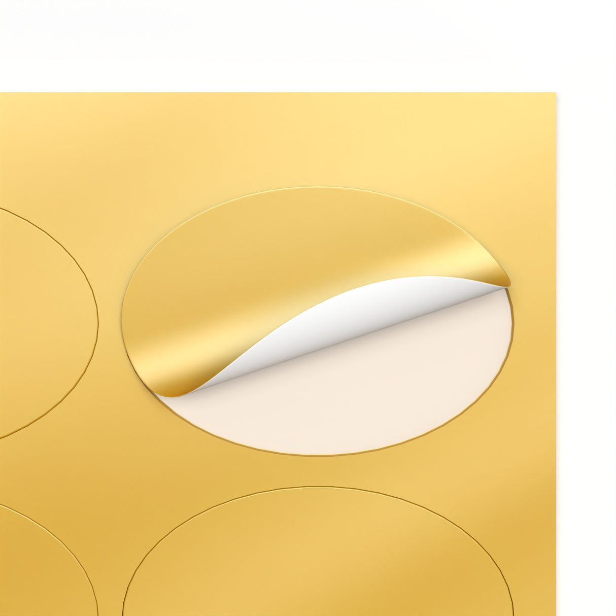 Ovale zelfklevende etiketten