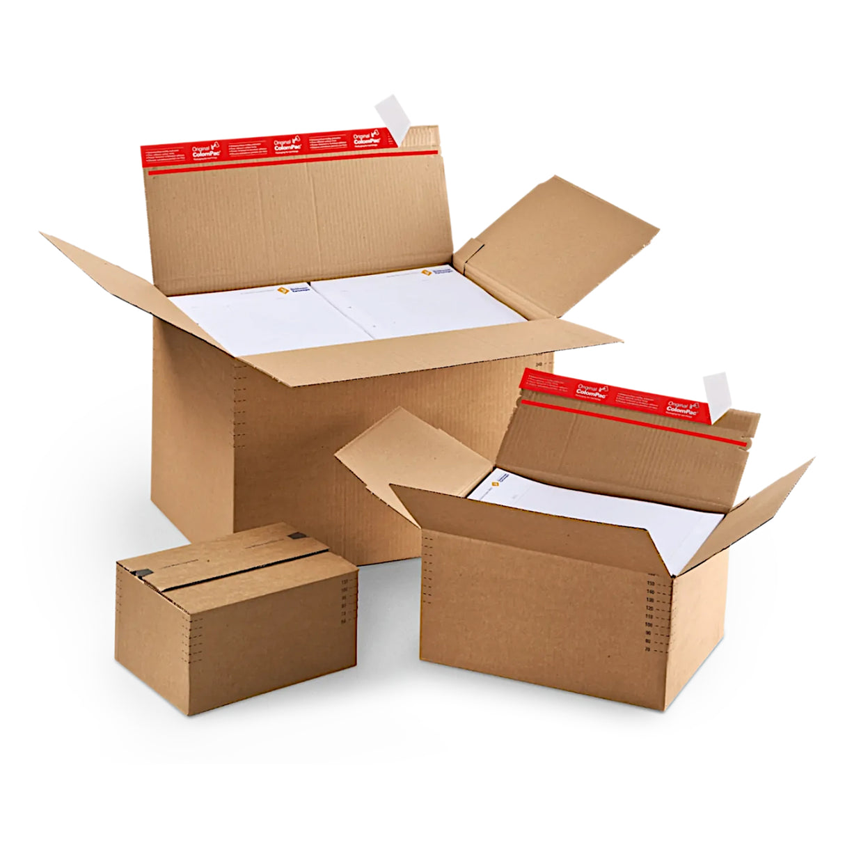 Kartonnen doos met variabele diepte en zelfsluiting voor verzending