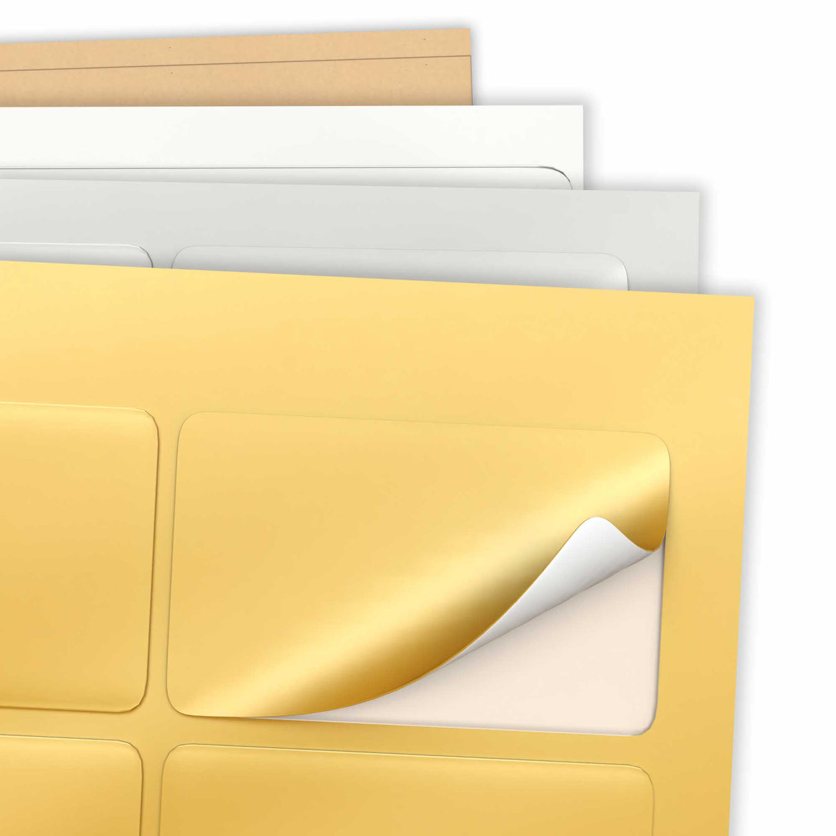 Rechthoekige zelfklevende etiketten