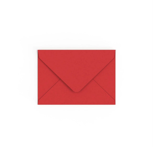 C6 Cherry Red British Made Gummed V-Flap Envelope (114 x 162mm)