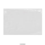 Heldere enveloppen met wikkelsluiting en inbegrepen documenten - niet geprint