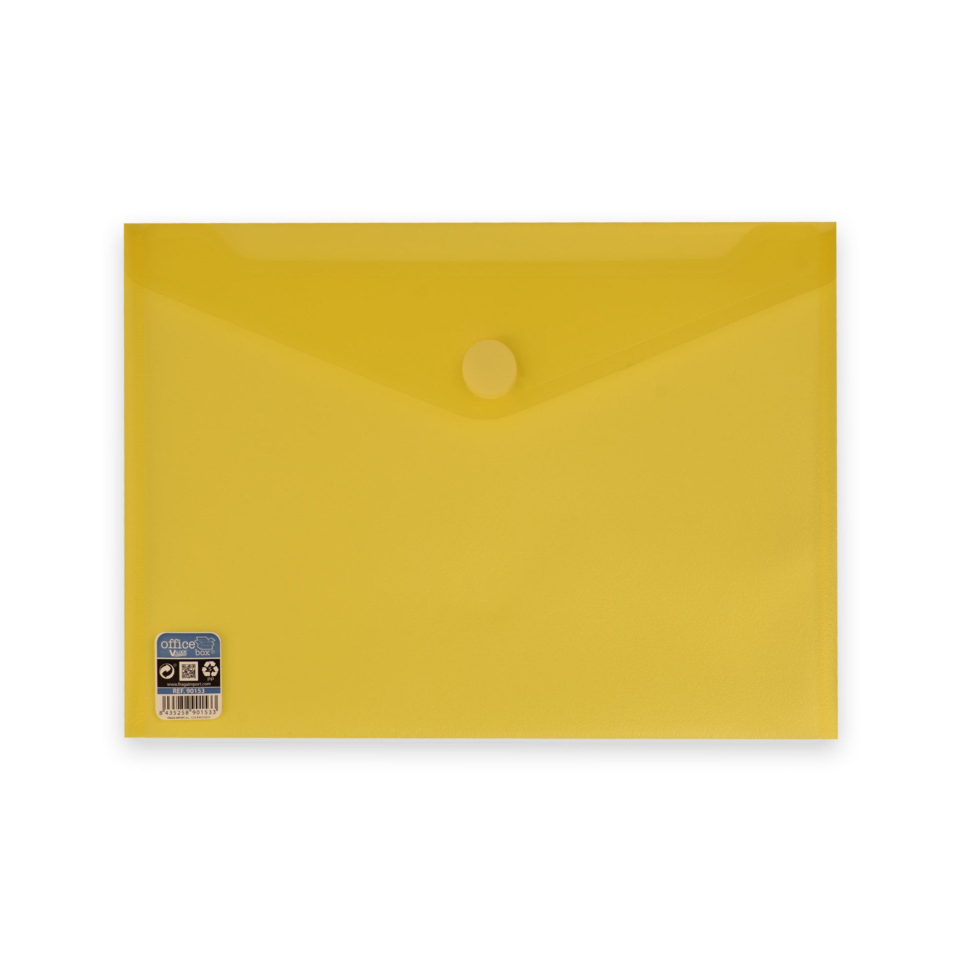 Pack of 10 envelope with Velcro closure - size A3 - REF 91146 - drawings, slats, poster - in 5 colours transparent with soft touch texture, 100% eco by Office Box. (red