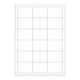 Witte klevende labels