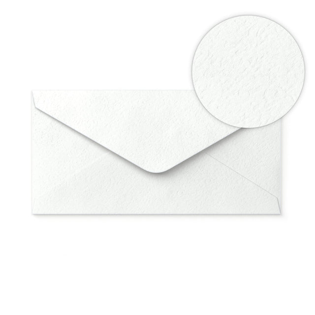 DL White Hammer Gummed V-Flap Envelope (110 x 220mm)