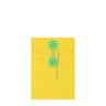 Coloured envelopes with string and washer closure Yellow + Green 162 x 114 mm (C6)