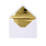 Paper Lined Envelopes White + Gold Foil 162 x 229 mm (C5)
